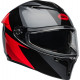 Bell Lithium Motorcycle Helmet - Shear Gloss Metallic Gray/Red