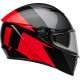 Bell Lithium Motorcycle Helmet - Shear Gloss Metallic Gray/Red