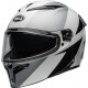 Bell Lithium Motorcycle Helmet - Shear Gloss Silver/White