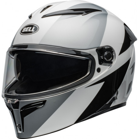 Helm Moto Bell Lithium - Shear Gloss Silver/White