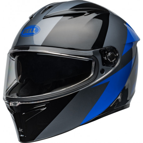 Bell Lithium Motorcycle Helmet - Shear Gloss Metallic Gray/Retina