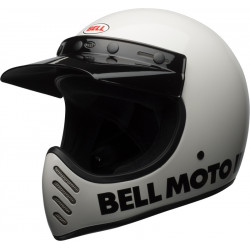 BELL Moto-3 Classic Motorradhelm – Glänzend Weiss