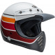 BELL Moto-3 RSD Motorcycle Helmet - Saddleback Satin/Gloss White/Black