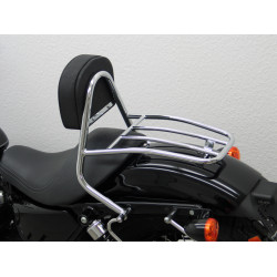 Sissy bar conducteur avec coussin et porte-bagages Fehling - Harley Davidson Sportster 883/1200 2004-20