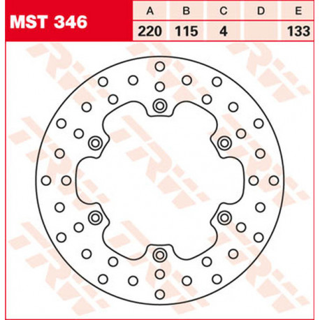 Disque de frein Arrière TRW MST346