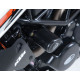 R&G Racing Crash Protectors Aero - KTM125 Duke 2011-23 // 200 Duke 2012/+ // 250 Duke 2017/+ // 390 2013-23