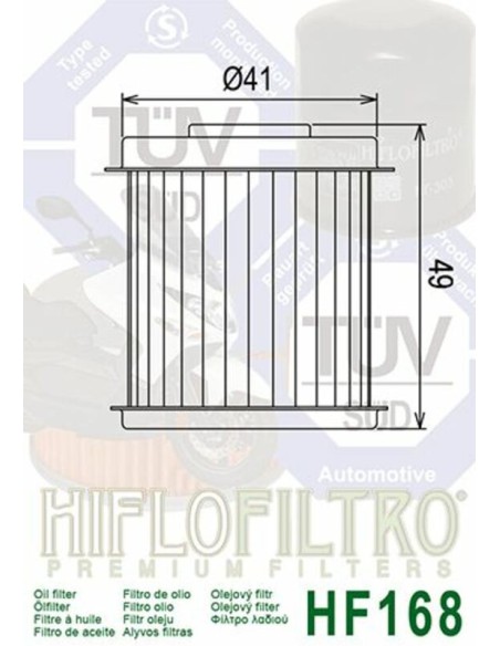 Hiflo ÖLFILTER HF168