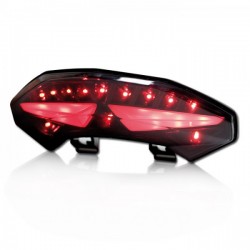 Feu arrière LED teinté, réflecteur noir, E-marque pour Ducati Multistrada 1200 10-14