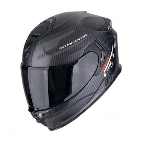 Motorradhelm Scorpion EXO-GT SP AIR FLEX Mattschwarz-Silber