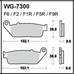 Disc brake pads Front WRP WG-7300