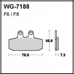 Disc brake pads WRP WG-7188