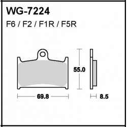 Plaquettes de frein WRP WG-7224