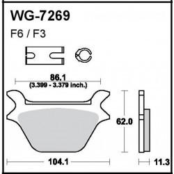 Disc brake pads WRP WG-7269