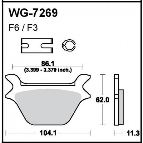 Plaquettes de frein WRP WG-7269