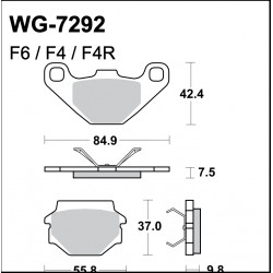 Plaquettes de frein WRP WG-7292