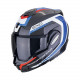 Motorradhelm Scorpion EXO-TECH EVO CARBON COSY Schwarz-Blau-Rot