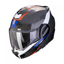 Motorradhelm Scorpion EXO-TECH EVO CARBON ROVER Air Schwarz-Rot-Blau