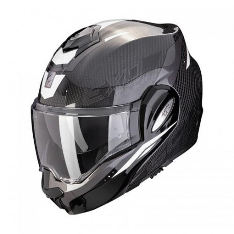 Casque Moto Scorpion EXO-TECH EVO CARBONE ROVER Air Noir-Blanc