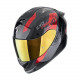 Motorradhelm Scorpion EXO-1400 EVO II CARBON AIR PLATTED Schwarz Rot