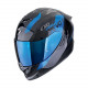 Casque Moto Scorpion EXO-1400 EVO II CARBON AIR PLATTED Noir-Bleu