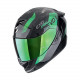 Motorradhelm Scorpion EXO-1400 EVO II CARBON AIR PLATTED Schwarz Grün