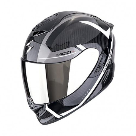 Motorradhelm Scorpion EXO-1400 EVO II CARBON AIR ENKO Schwarz-Silber-Weiss