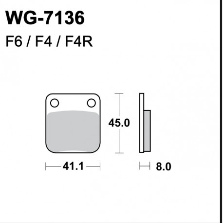 Disc brake pads WRP WG-7136