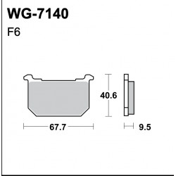 Scheibenbremsbeläge WRP WG-7140-F6