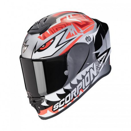 Casque Moto Scorpion EXO-R1 EVO AIR ZACCONE Replica Argent-Noir-Rouge