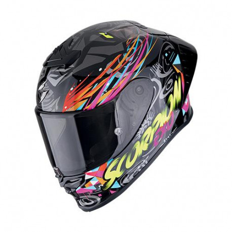 Scorpion EXO-R1 EVO II AIR SAVAGE Motorcycle Helmet Black-Blue-Pink