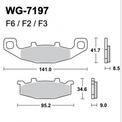 Disc brake pads WRP WG-7197