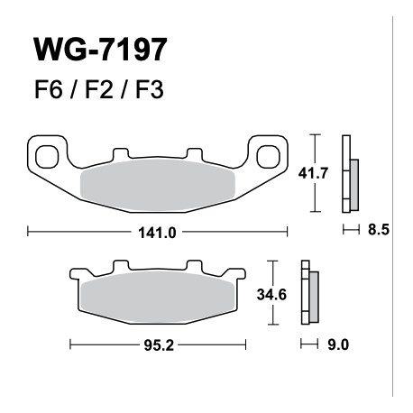 Plaquettes de frein WRP WG-7197