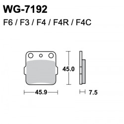 Scheibenbremsbeläge WRP WG-7192