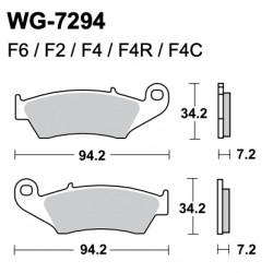 Disc brake pads WRP WG-7294