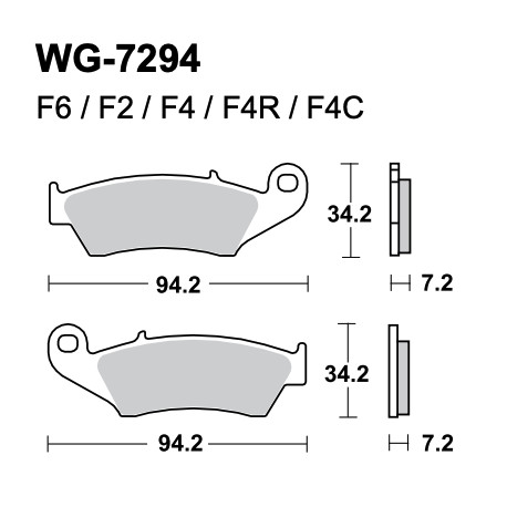 Disc brake pads WRP WG-7294