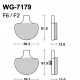 Disc brake pads WRP WG-7179