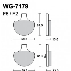 Disc brake pads WRP WG-7179