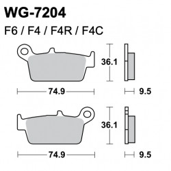 Disc brake pads WRP WG-7204