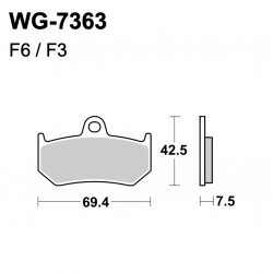 Disc brake pads WRP WG-7363