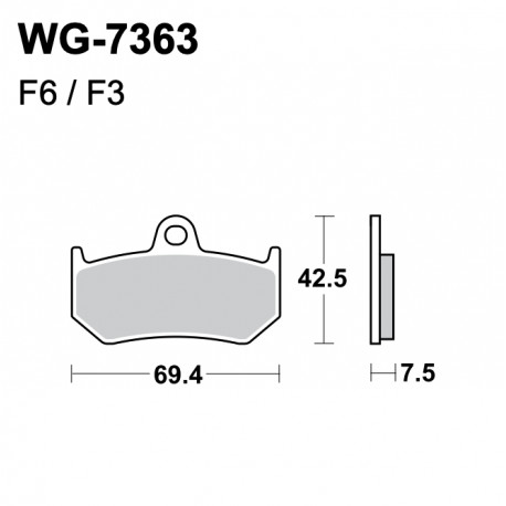 Scheibenbremsbeläge WRP WG-7363