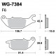 Disc brake pads WRP WG-7384-F6