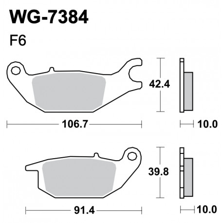 Plaquettes de frein WRP WG-7384-F6