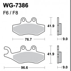 Disc brake pads WRP WG-7386