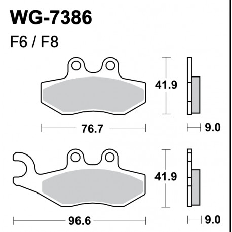 Scheibenbremsbeläge WRP WG-7386