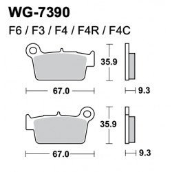 Disc brake pads WRP WG-7390