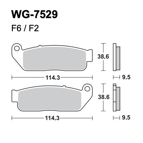 Disc brake pads WRP WG-7529