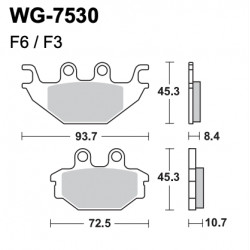 Disc brake pads WRP WG-7530