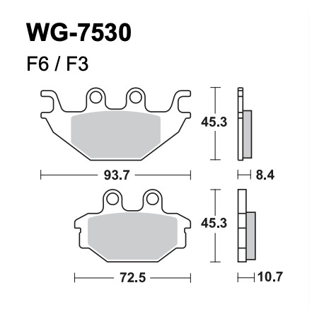 Disc brake pads WRP WG-7530