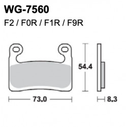 Disc brake pads WRP WG-7560