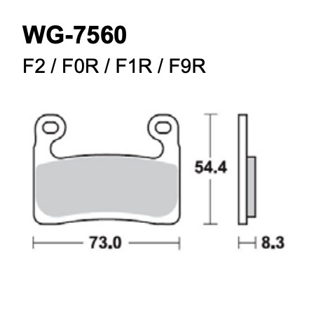 Disc brake pads WRP WG-7560